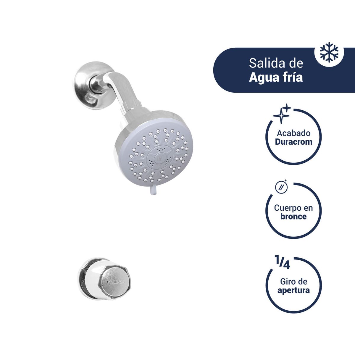 VAINSA - Llave de ducha con salida cromada Ibiza Vainsa