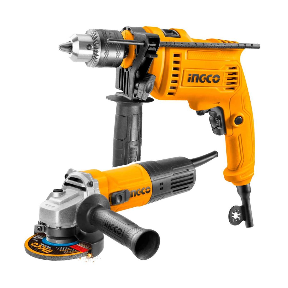 INGCO TOOLS - TALADRO PERCUTOR 680W  AMOLADORA 710W ESMERIL INDUSTRIAL