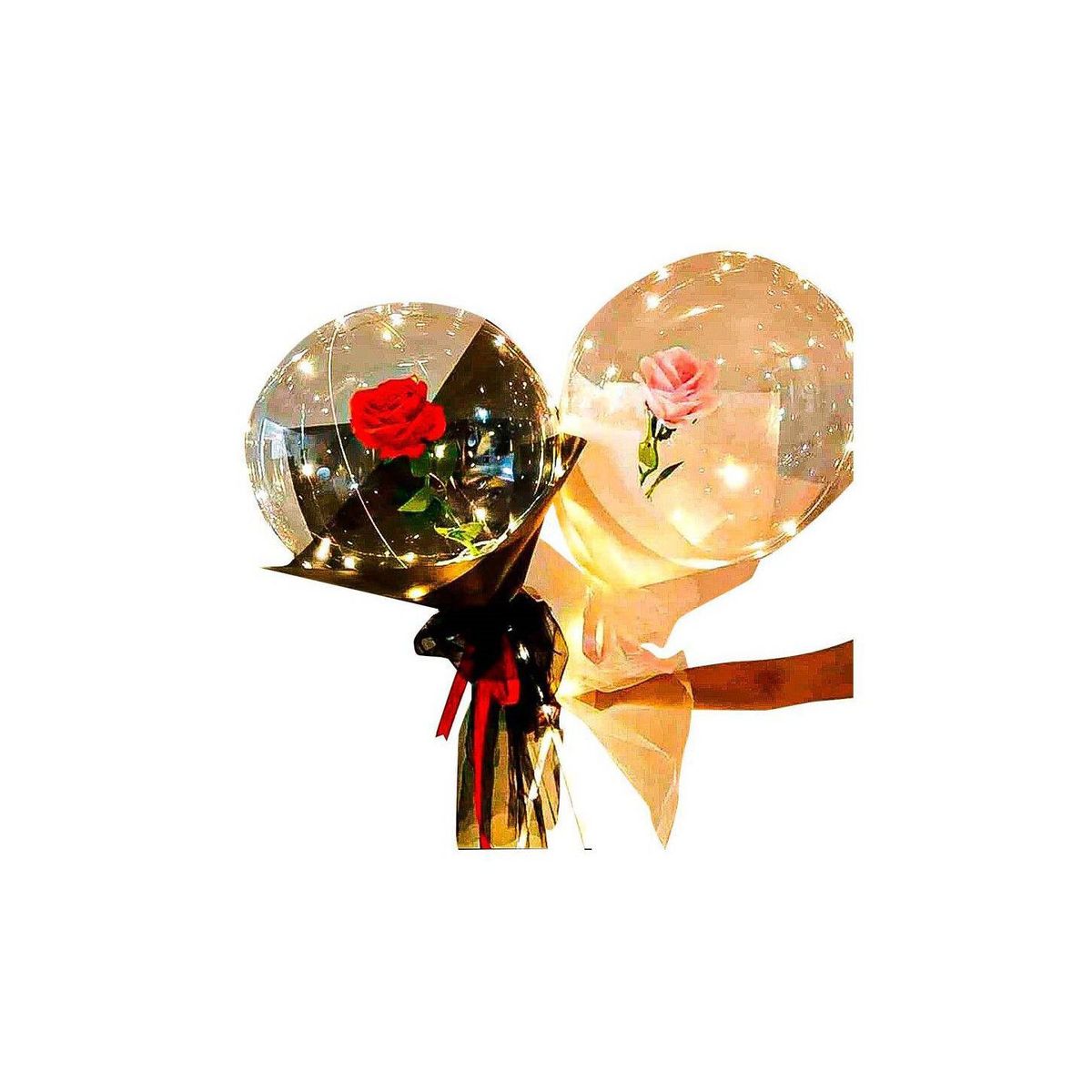 GENERICO - Globos led con una rosa