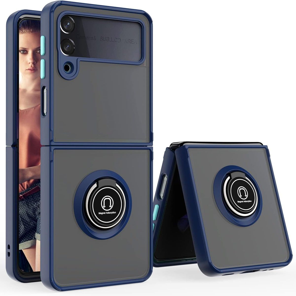 GENERICO - Funda Case protector Para Samsung Galaxy Z Flip 4 5G - AZUL