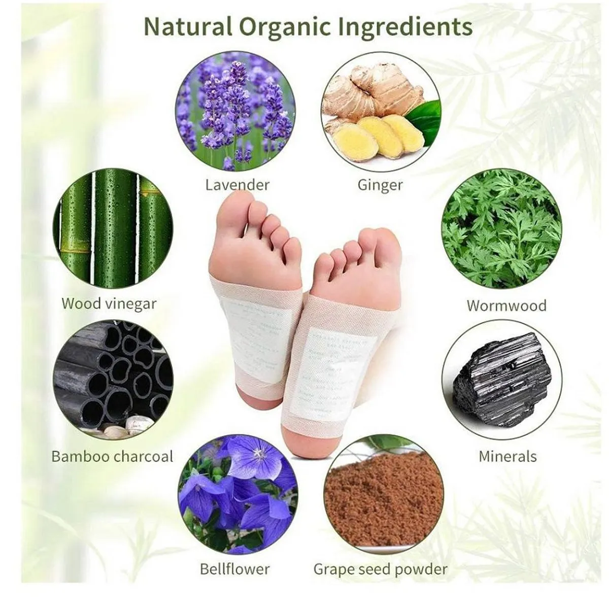 GENERICO - Parche Pies Desintox Kinoki 100% Natural. Caja X 10 Parches