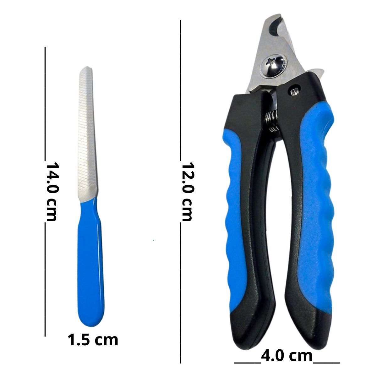 GENERICO - Cortauñas para Mascotas con Lima Azul S-Seguro