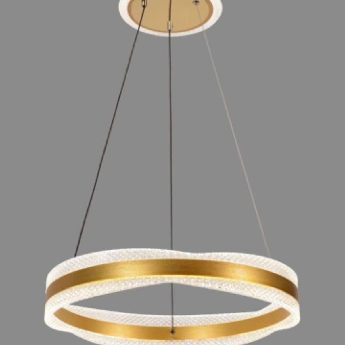 GENERICO - Lámpara de techo led aro  dorado 3 luces