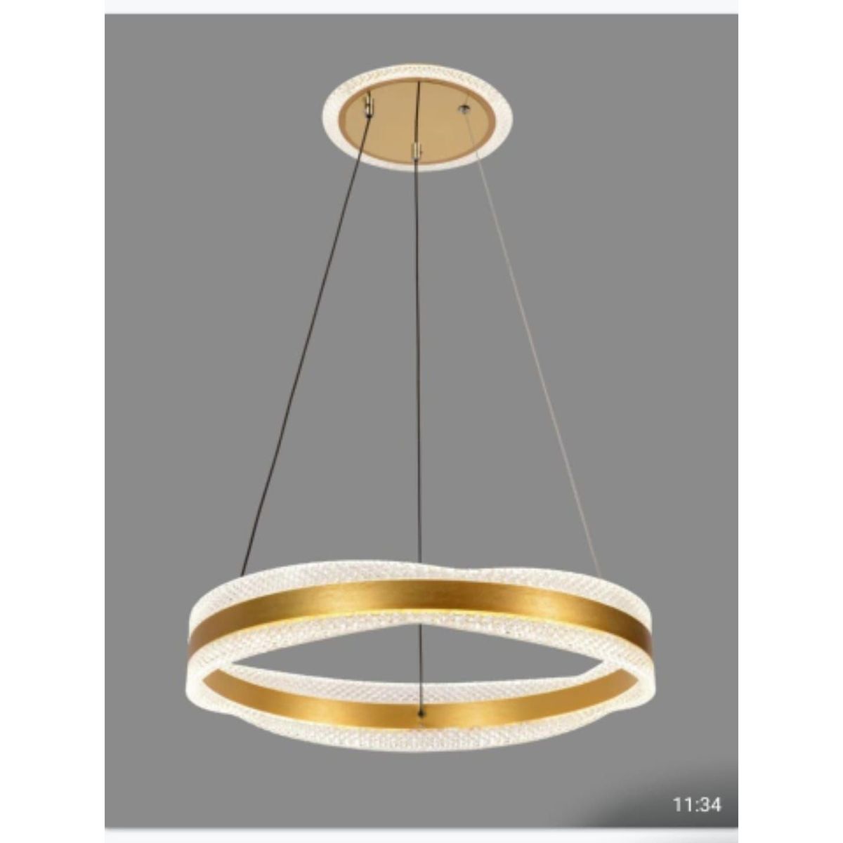 GENERICO - Lámpara de techo led aro  dorado 3 luces