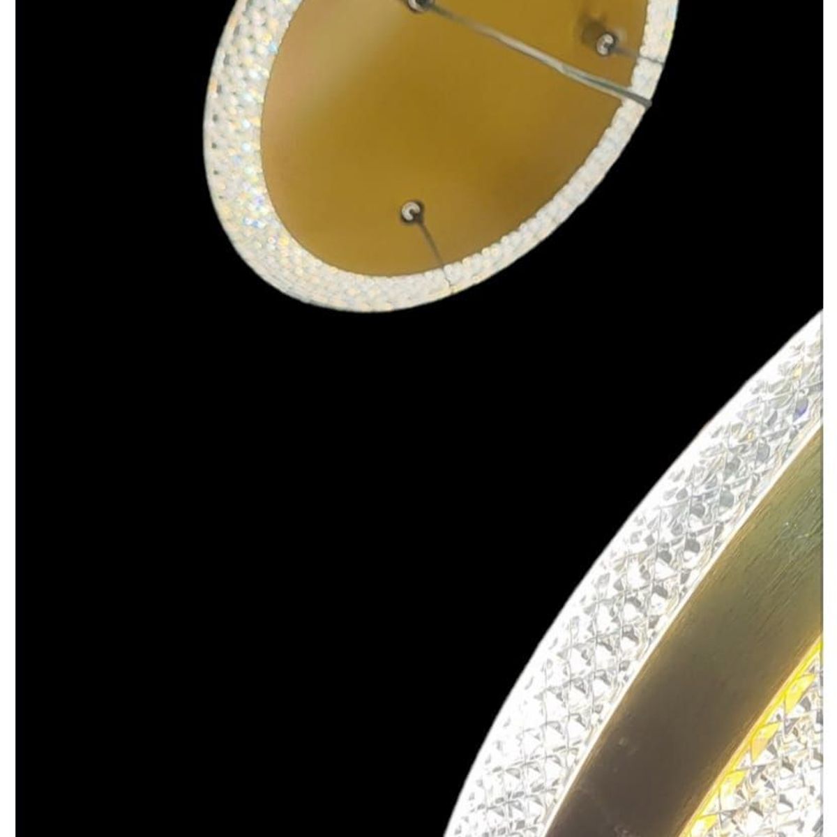 GENERICO - Lámpara de techo led aro  dorado 3 luces