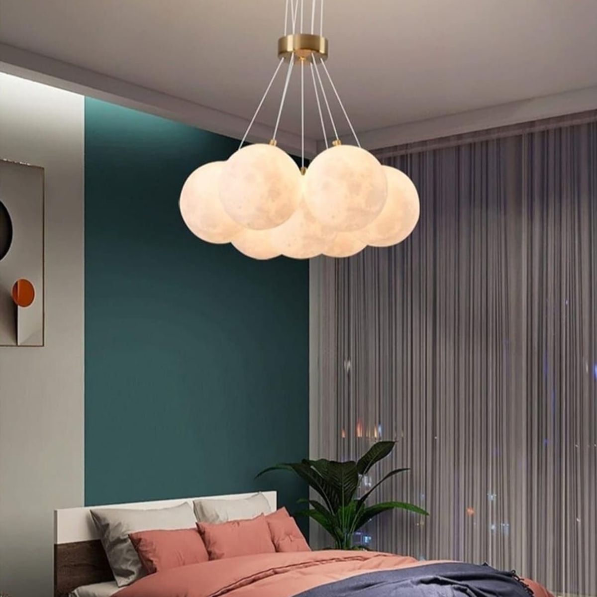 GENERICO - Lámpara de techo led  nube 7 luces