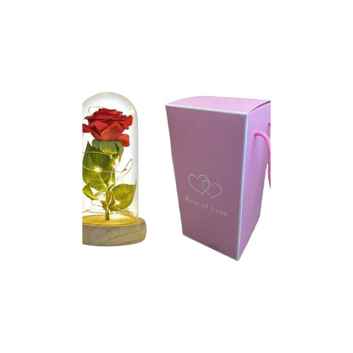 GENERICO - Rosa Eterna Rosas Eternas Rosa Preservada Led San Valentin