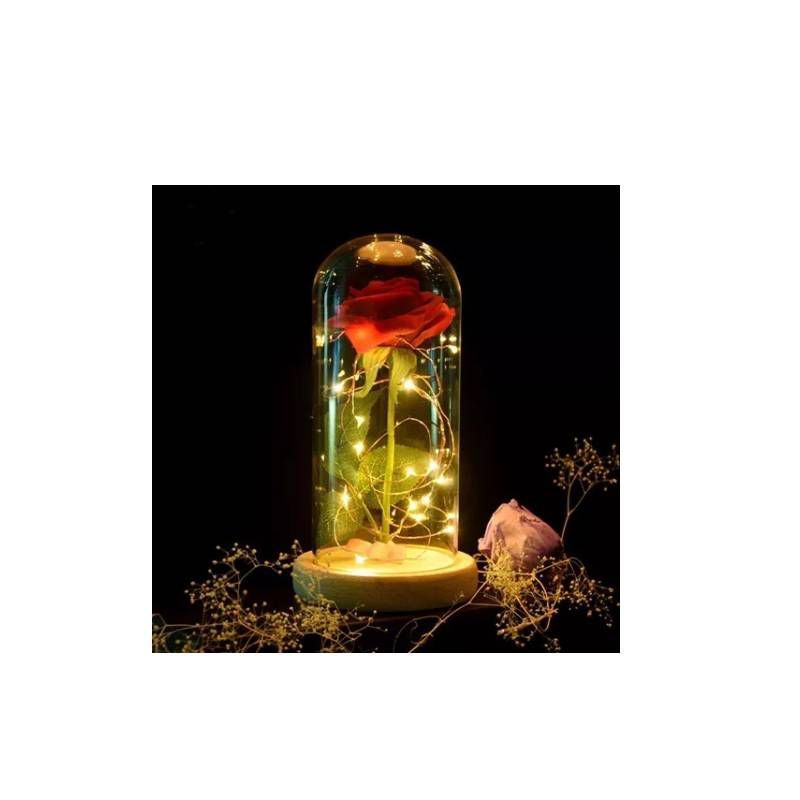 GENERICO - Flores Eternas Flor Artificial Rosa Eterna Led San Valentin