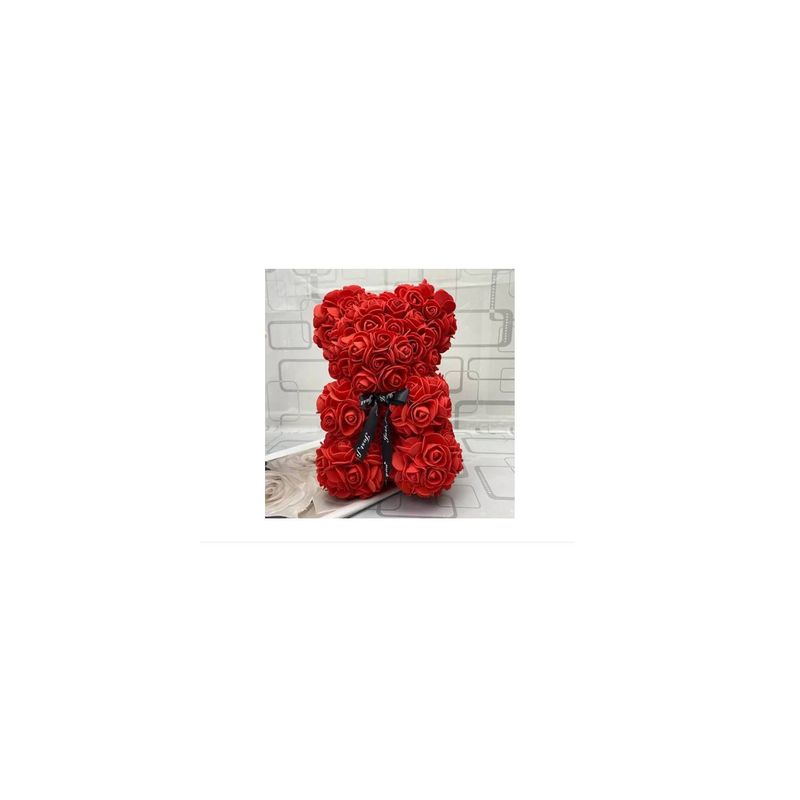 GENERICO - Oso De Rosas Artificiales Con Caja De Regalo Incluida