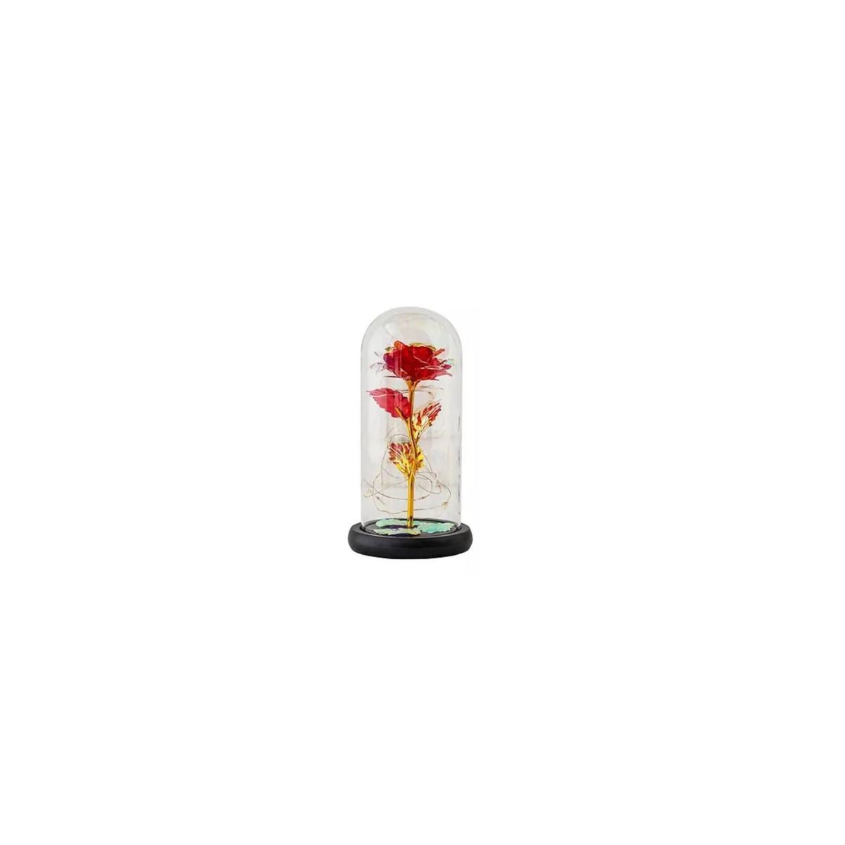 GENERICO - Rosa Eterna Luz Led Flor Eterna Artificial Cupula De Vidrio