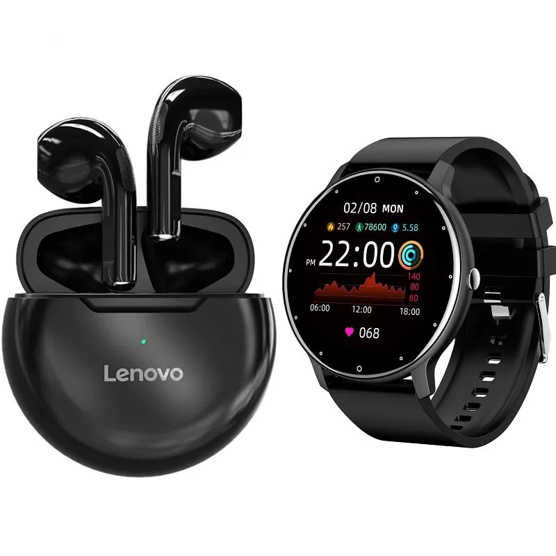 LENOVO - ZL02D Smartwatch+ Lenovo HT38 Auriculares Bluetooth Audífonos In-Ear