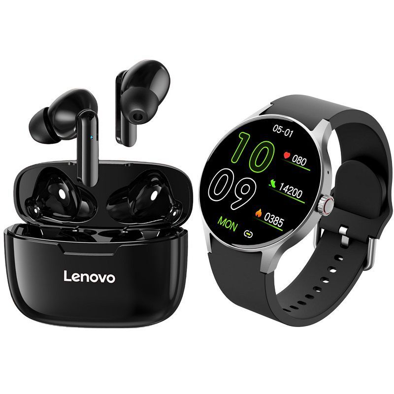 Y80 Smartwatch+Lenovo XT90 Auriculares Bluetooth Audífonos