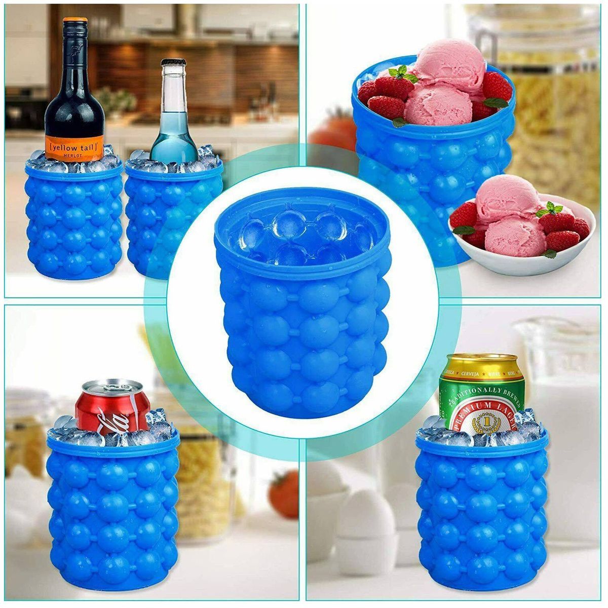 GENERICO - Hielera de Silicona Cubetera Ice Cube Maker Genie