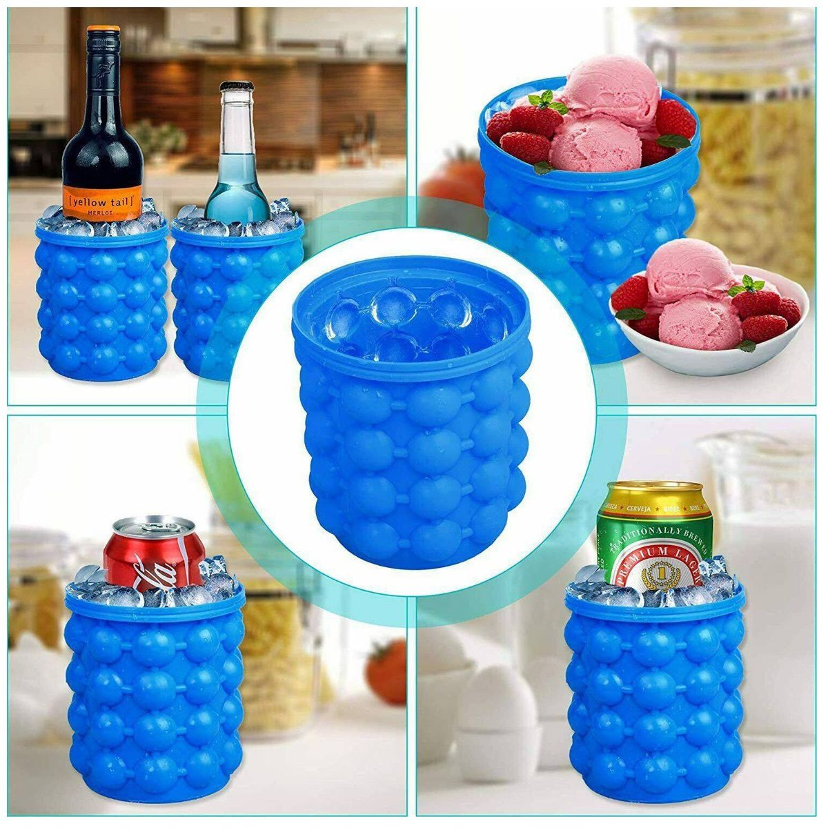 GENERICO - Hielera de Silicona Cubetera Ice Cube Maker Genie