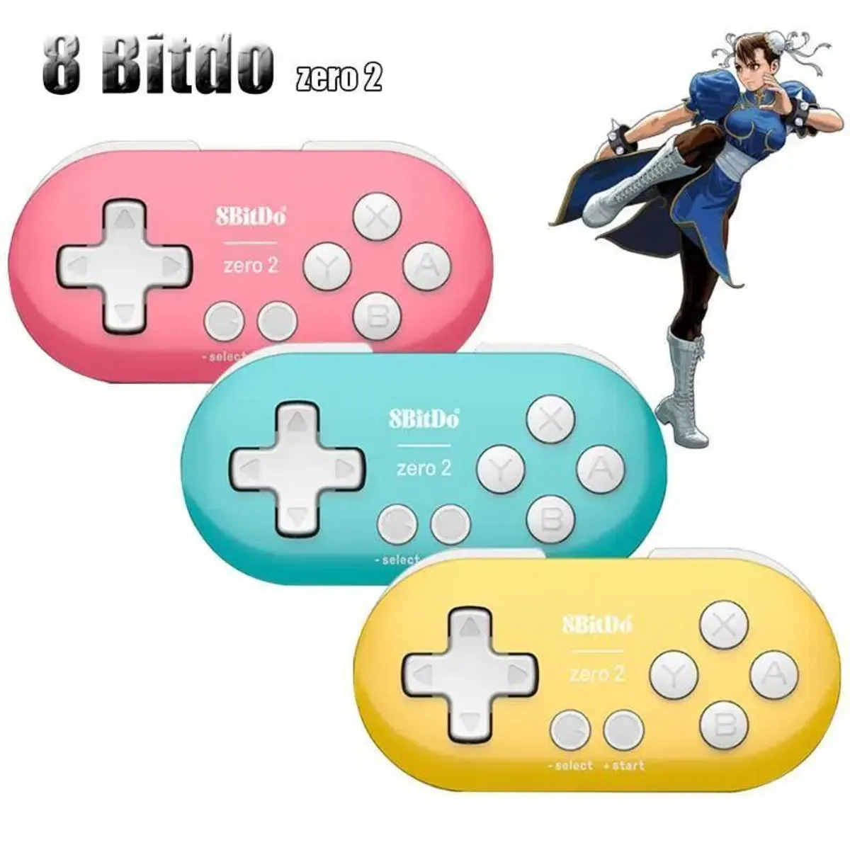 8BITDO - 8bitdo mandó Bluetooth Zero 2 mini consola Rosa.