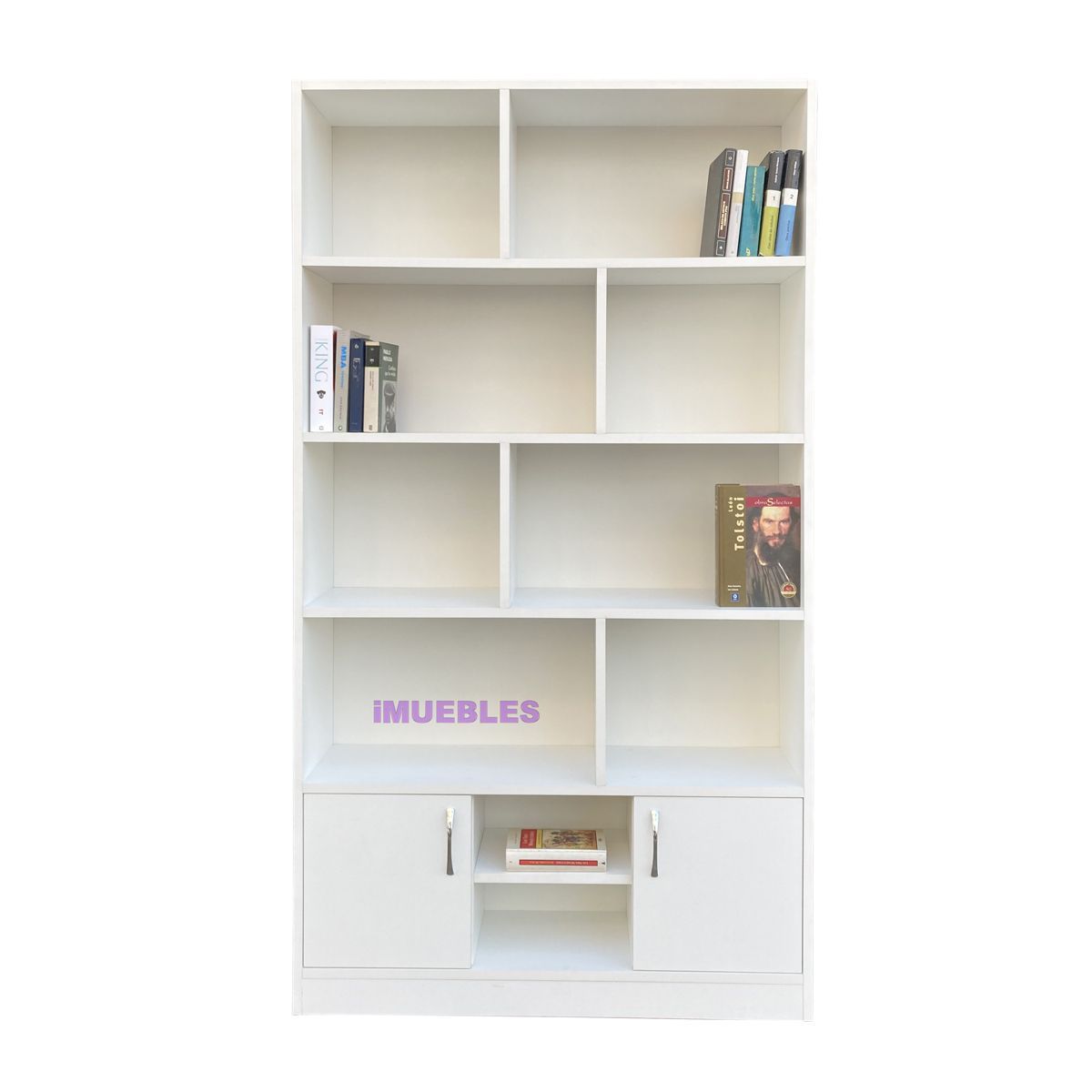 TEMEL - Librero De Melamina, Estante De Melamina, Biblioteca 1 Metro