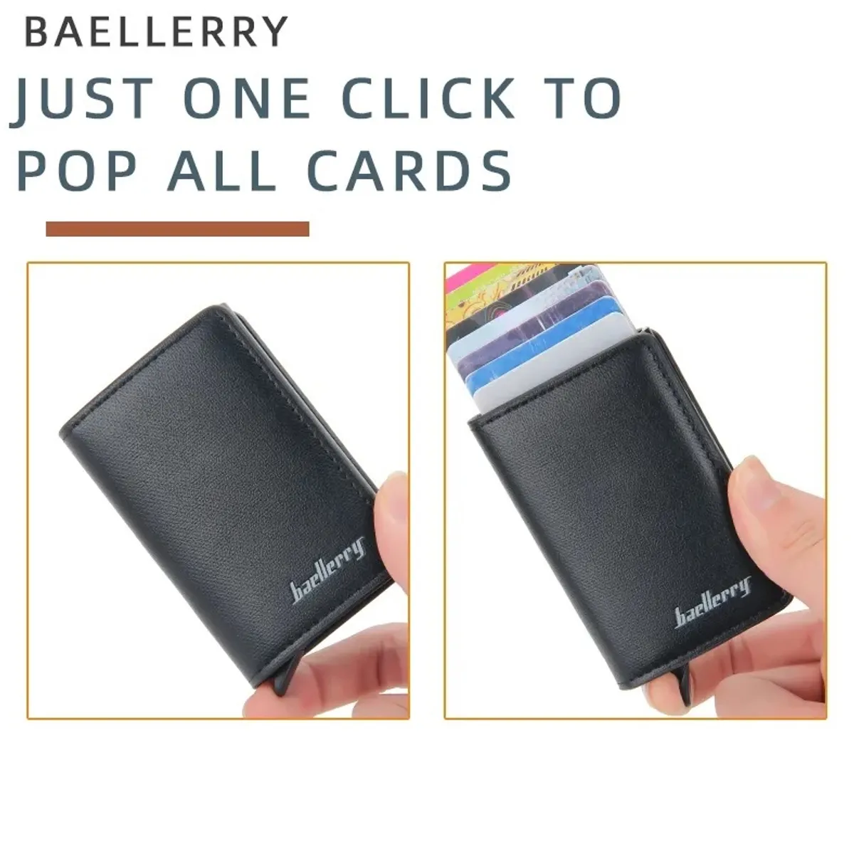 BAELLERRY - Billetera Baellerry Hombre Protección RFID Tarjetero