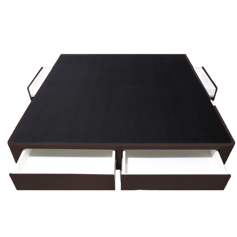 BARAKA HOME - Base de Cama Wels 4 Cajones King Americano 1.98 x 2.03 - Chocolate