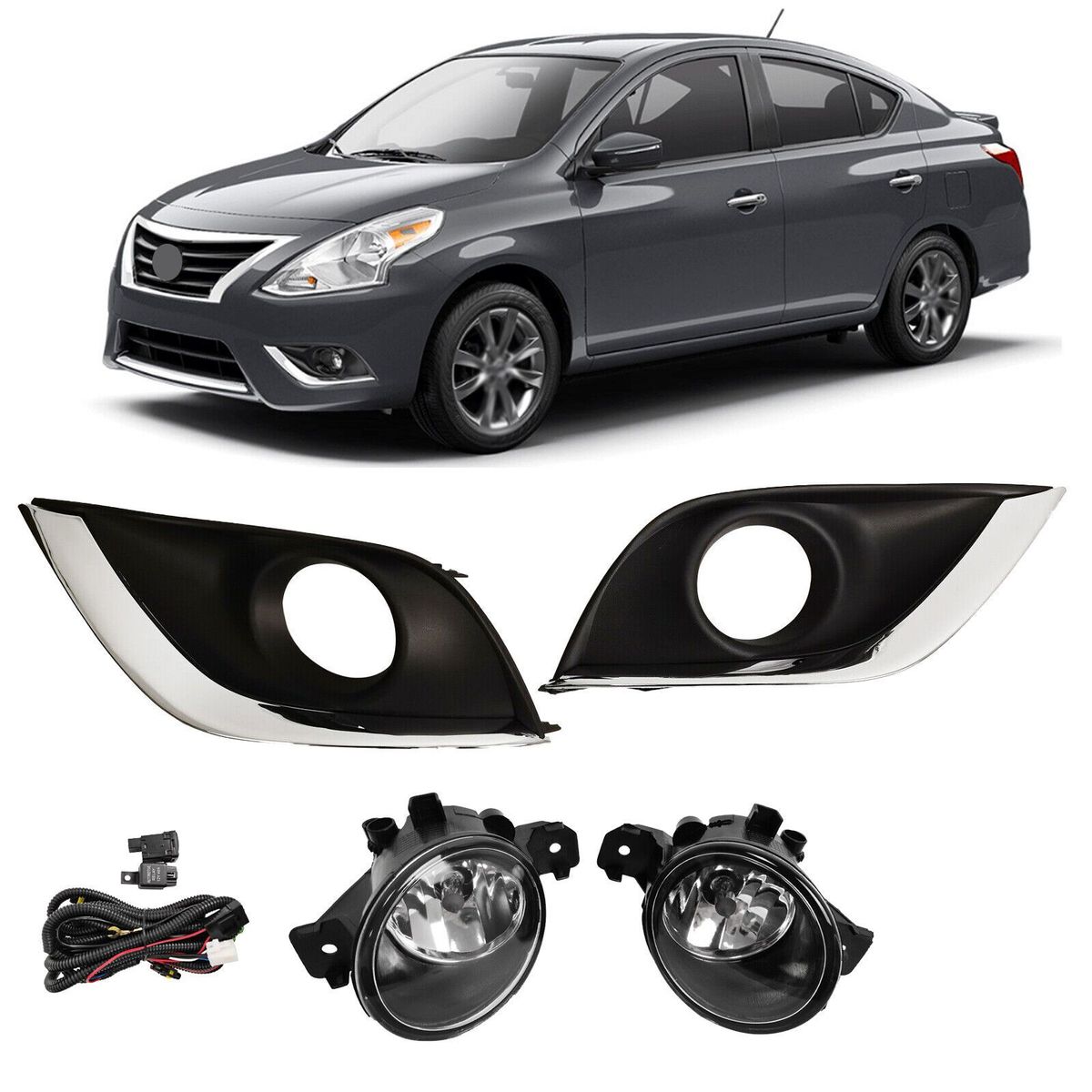 GENERICO - FAROS NEBLINEROS NISSAN VERSA 2014 2016 2018 2020