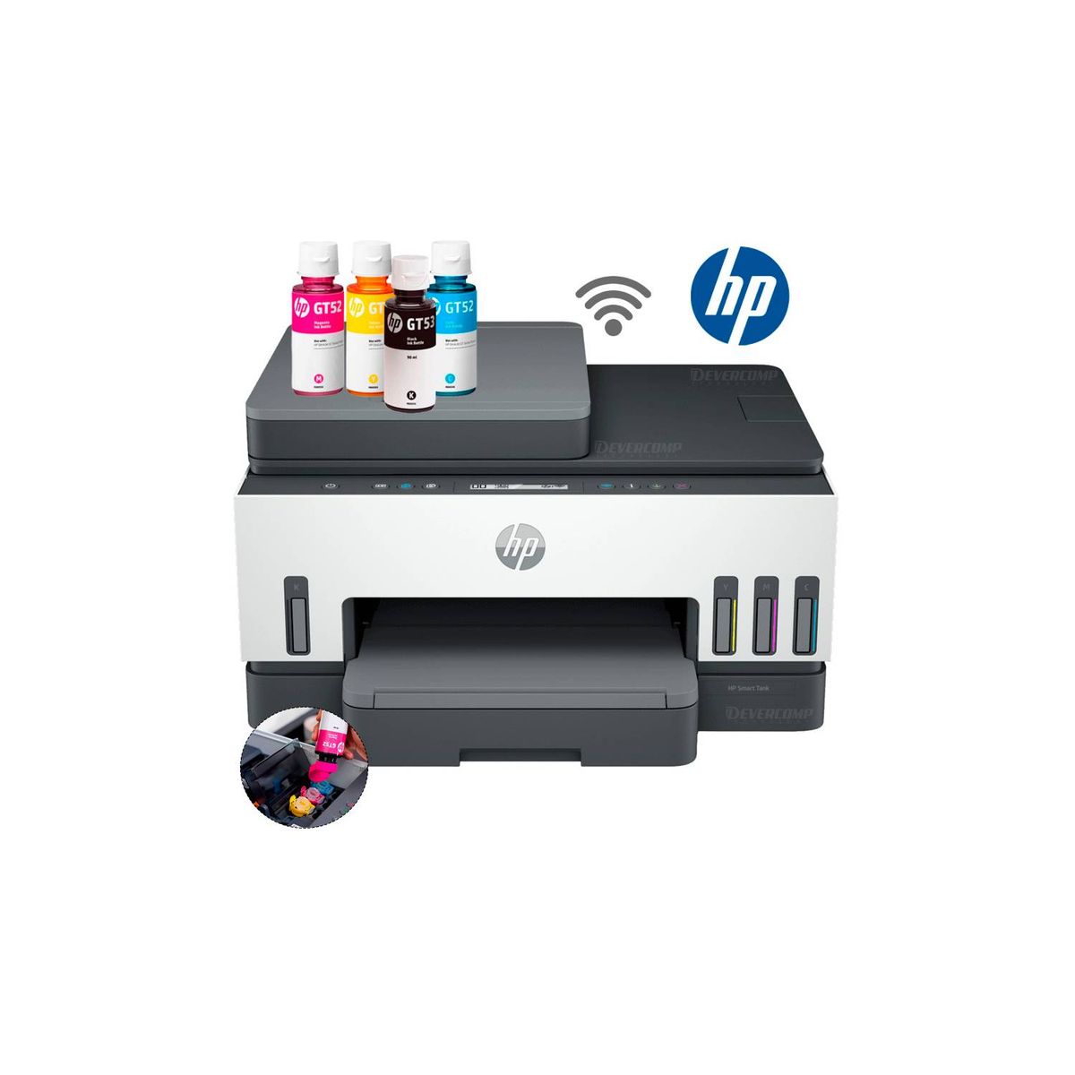 HP - Impresora Multifuncional HP Smart Tank 750 Wifi Dúplex ADF