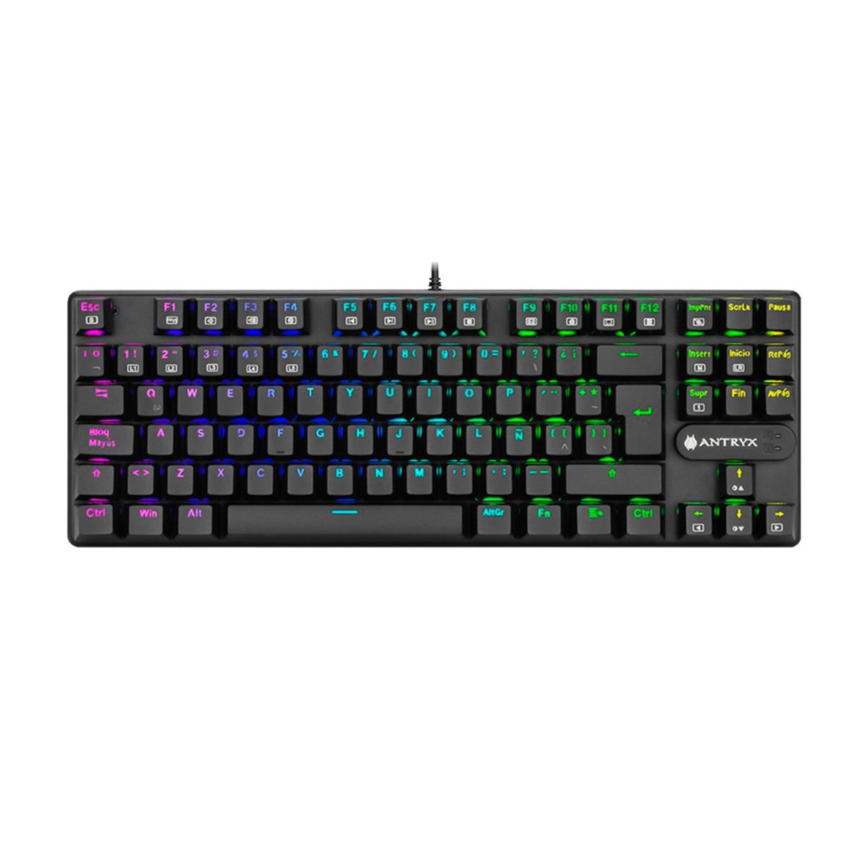 ANTRYX - TECLADO MECANICO GAMING ANTRYX CHROME STORM MK830 PN AMK-CS830KBR-SP