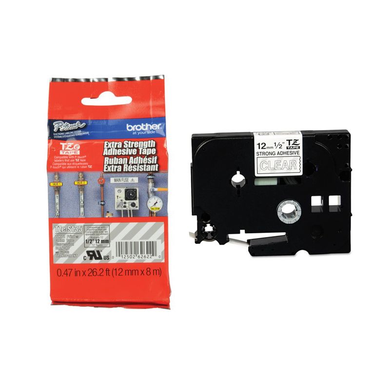 BROTHER - CINTA BROTHER TZE-S135 BLANCO SOBRE TRANSPARENTE P/N: TZES135
