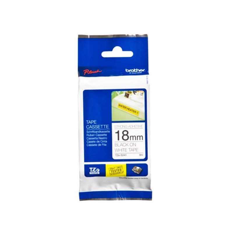 BROTHER - CINTA BROTHER TZE-S241 NEGRO SOBRE BLANCO P/N: TZES241