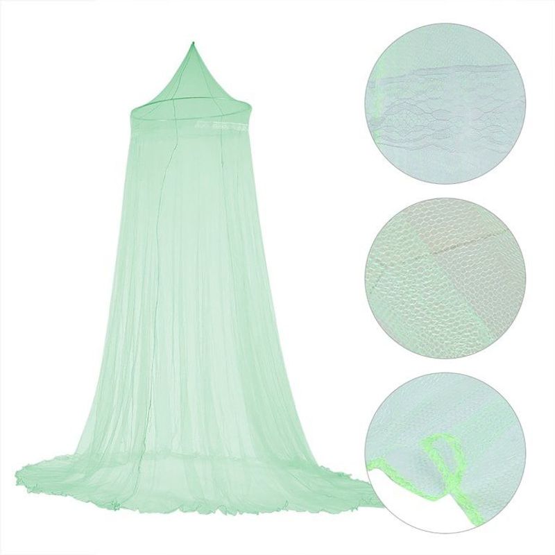 GENERICO - Malla Mosquitera cortina para cama tipo cúpula-Verde Limón