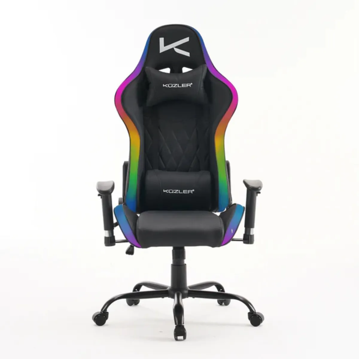 KUZLER - Silla gamer Kuzler con luces LED y base metálica ergonómica ajustable