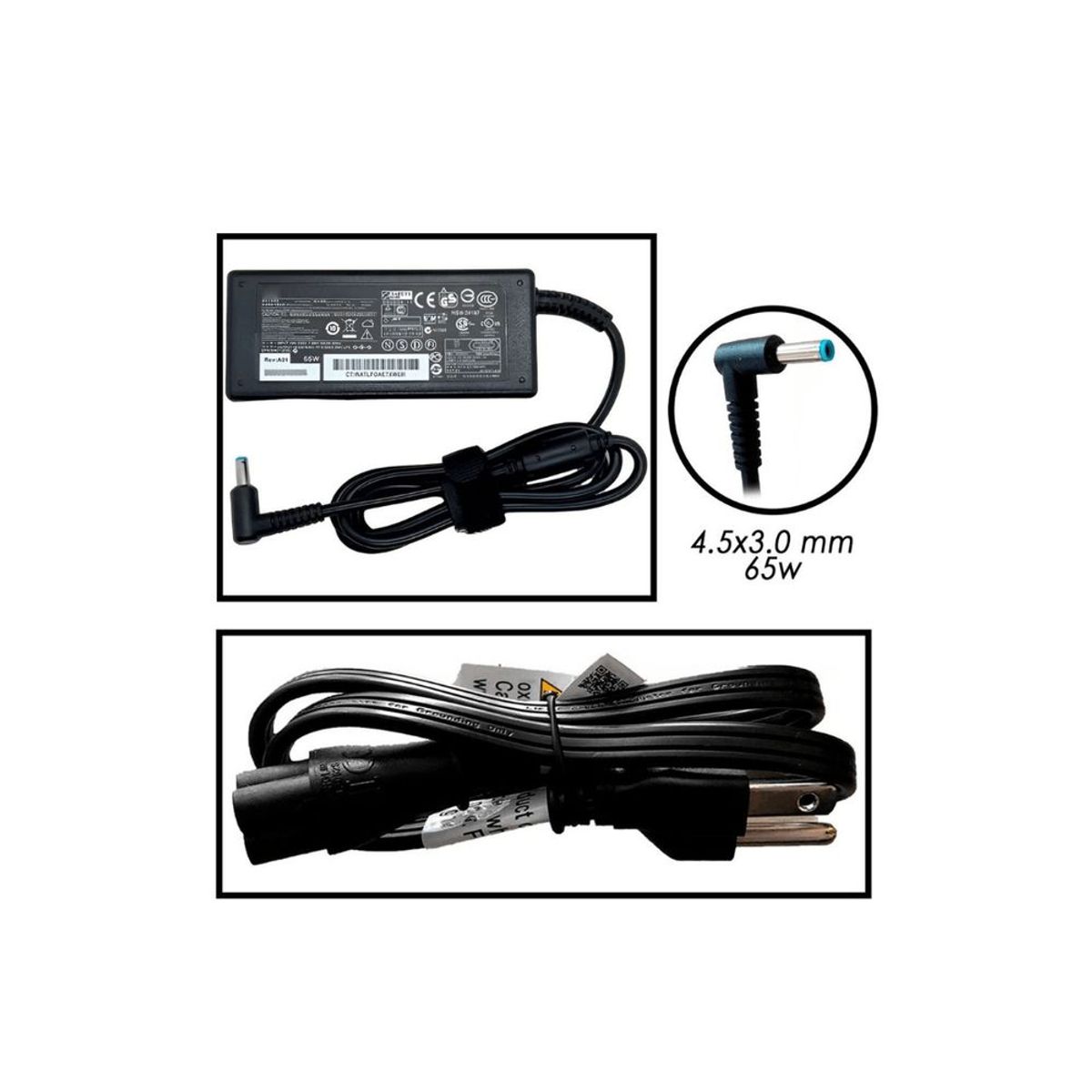 GENERICO - Cargador Laptop HP Punta Azul 19v - 333A - 65W