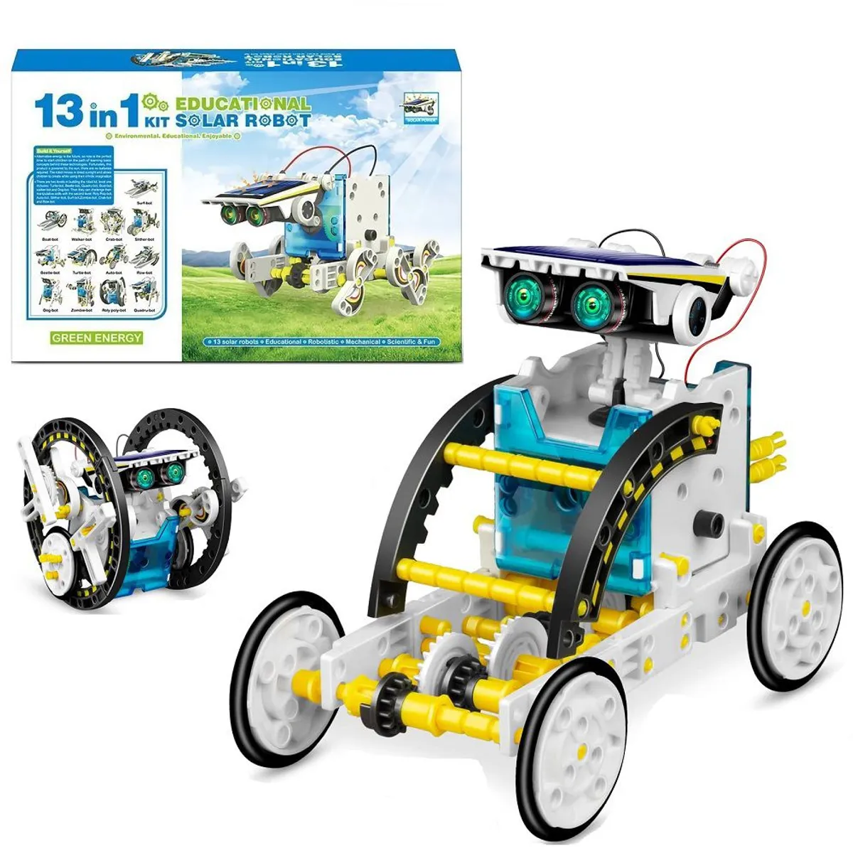 GENERICO - Kit Robot Solar Armable Didáctico 13 en 1