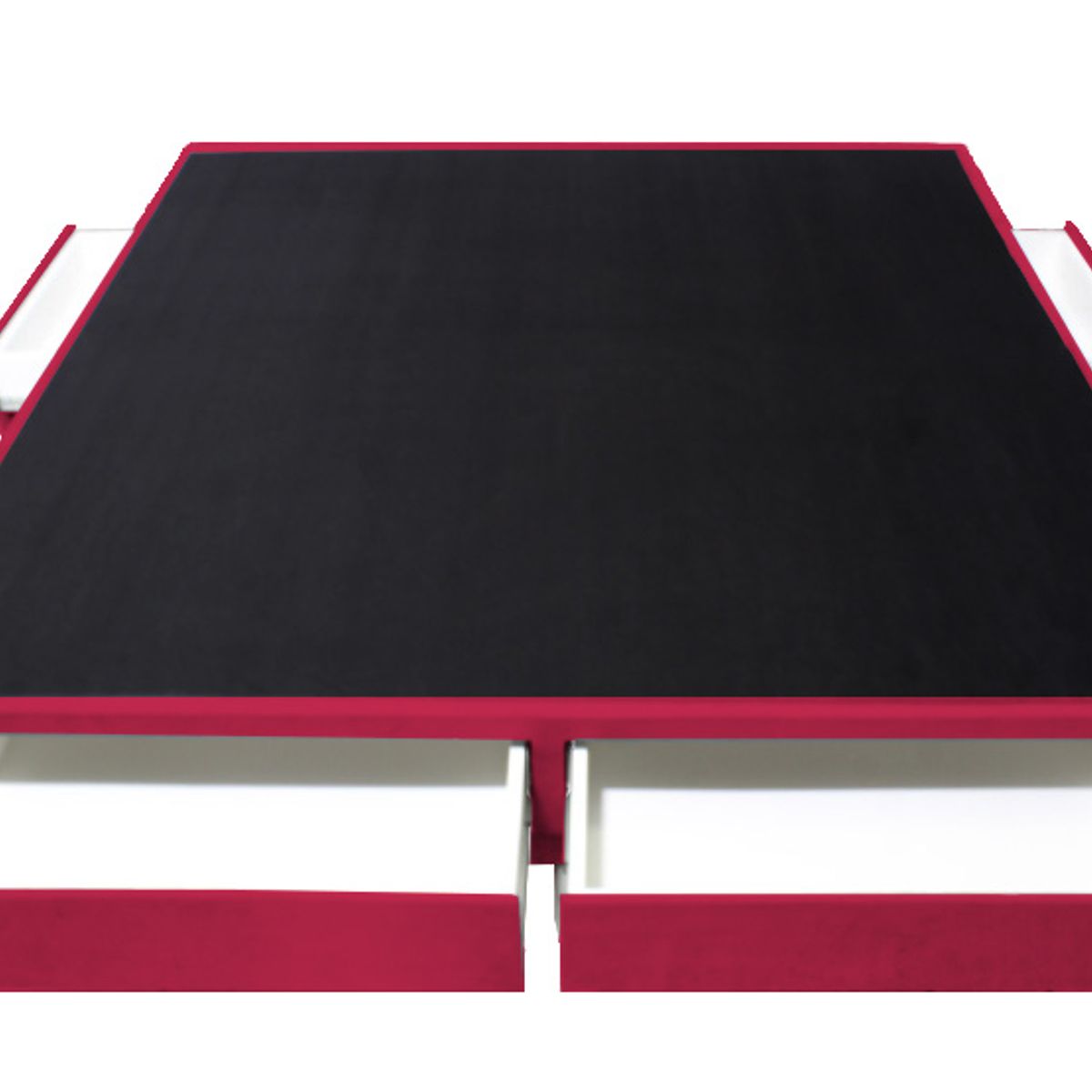 BARAKA HOME - Base de Cama Wels 4 Cajones King Americano 1.98 x 2.03 - Rojo
