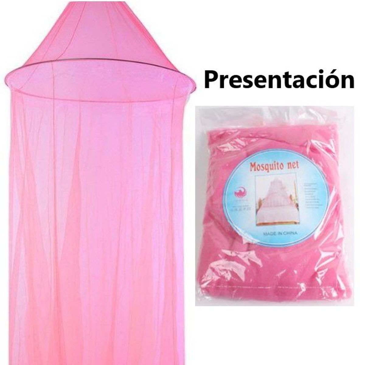 GENERICO - Mosquitera Para Cama Tipo Cúpula -Rosado