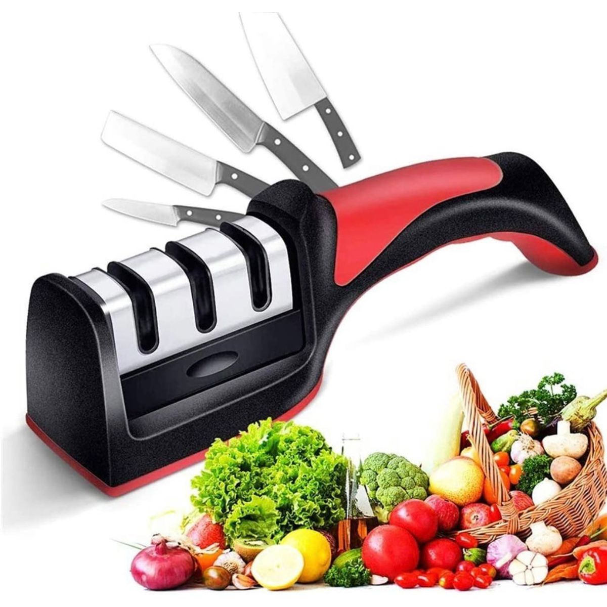 GENERICO - AFILADOR PREMIUM PARA TODO TIPO DE CUCHILLOS DE COCINA PORTATIL