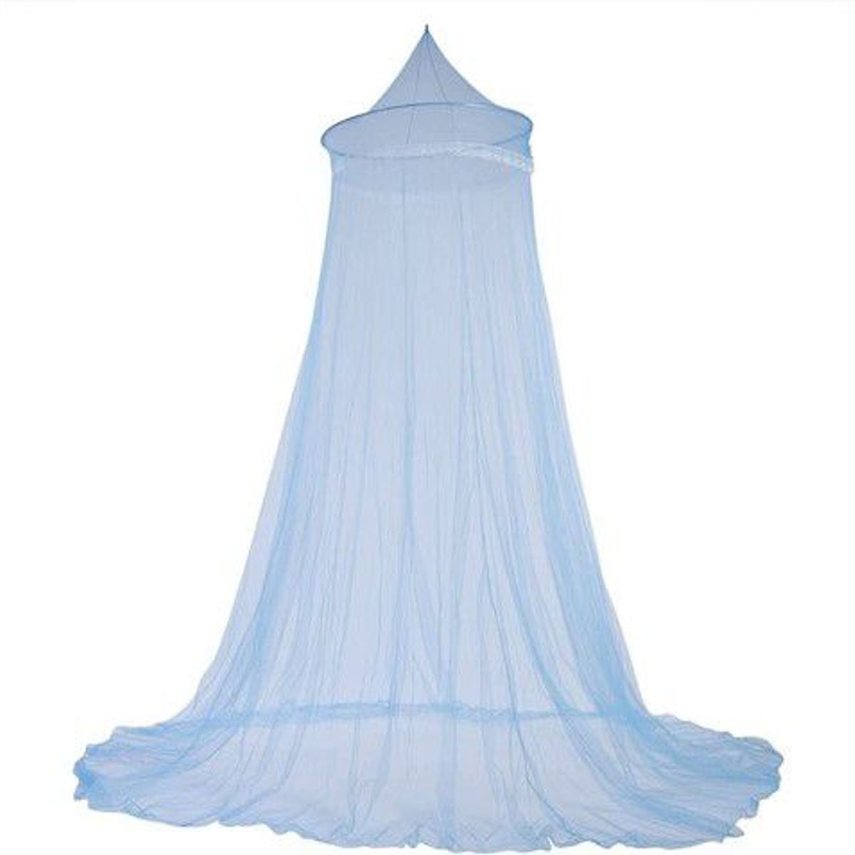 GENERICO - Malla Net Mosquitera cortina para cama tipo cúpula de Poliéster-Azul