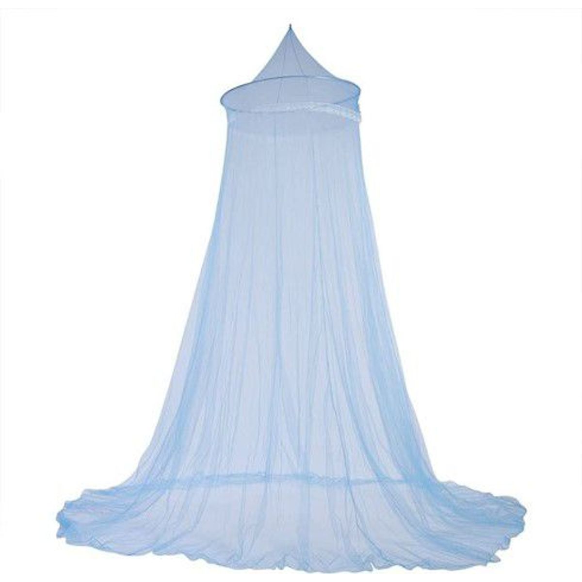 GENERICO - Malla Net Mosquitera cortina para cama tipo cúpula de Poliéster-Azul