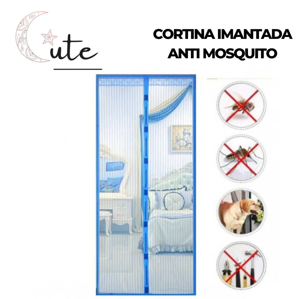 GENERICO - CORTINA DE MALLA IMANTADA  ANTI MOSQUITO