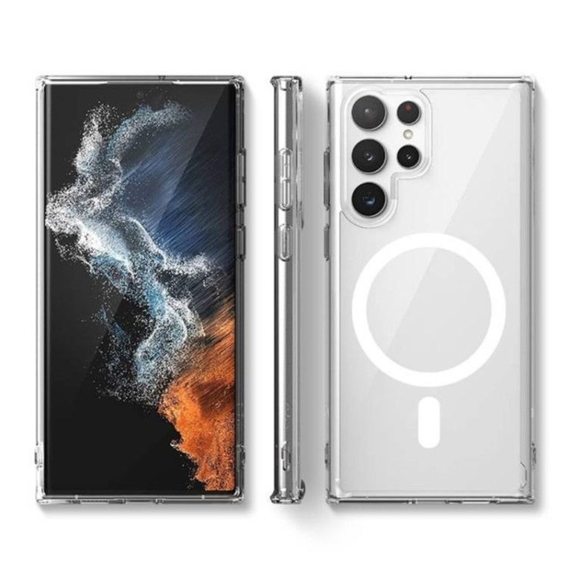 CASE - Case TPU Transparente Con Magsafe Para Samsung S23 ULTRA