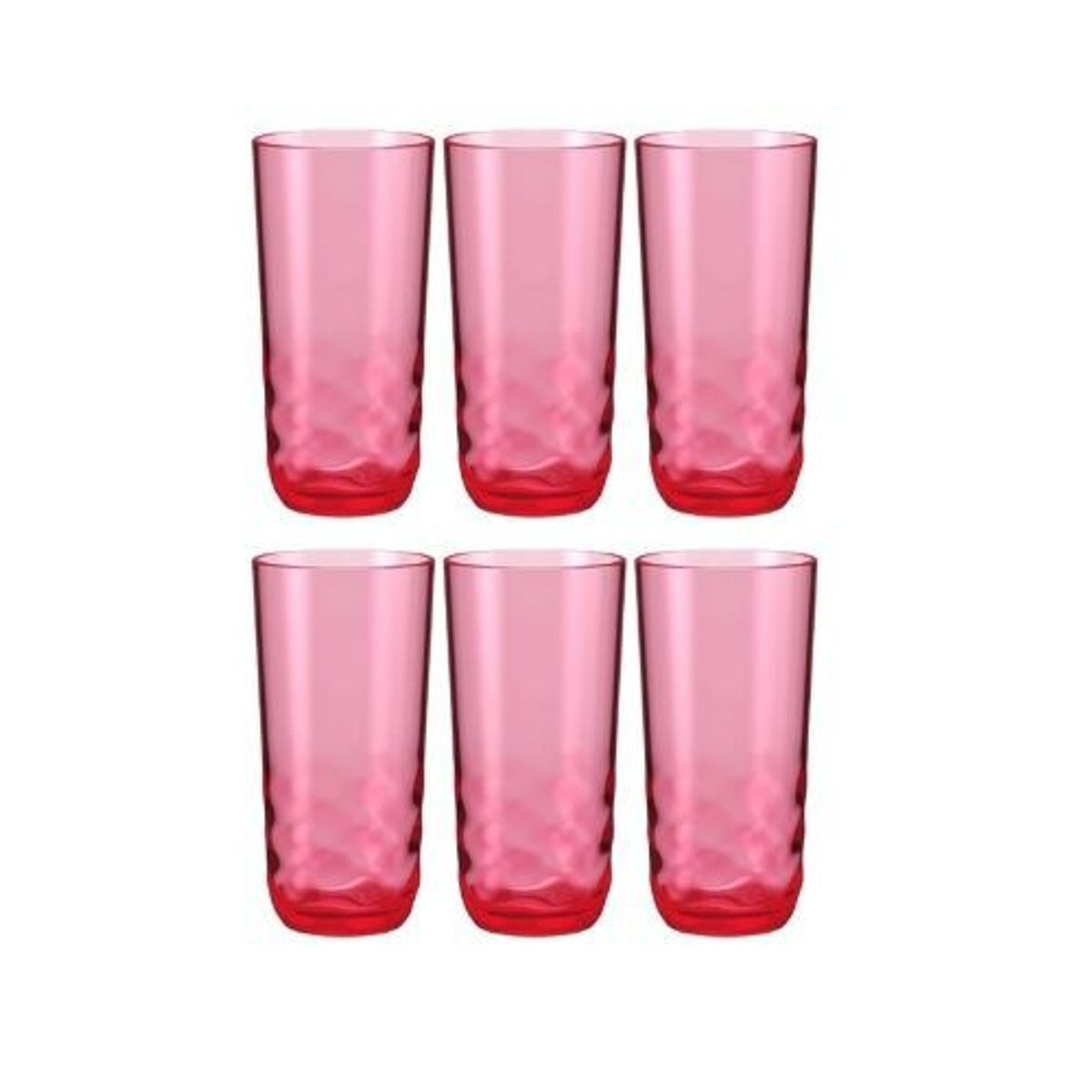COZA - Set x 6 Vasos Acrílico 350ml Coza Wave Rosa