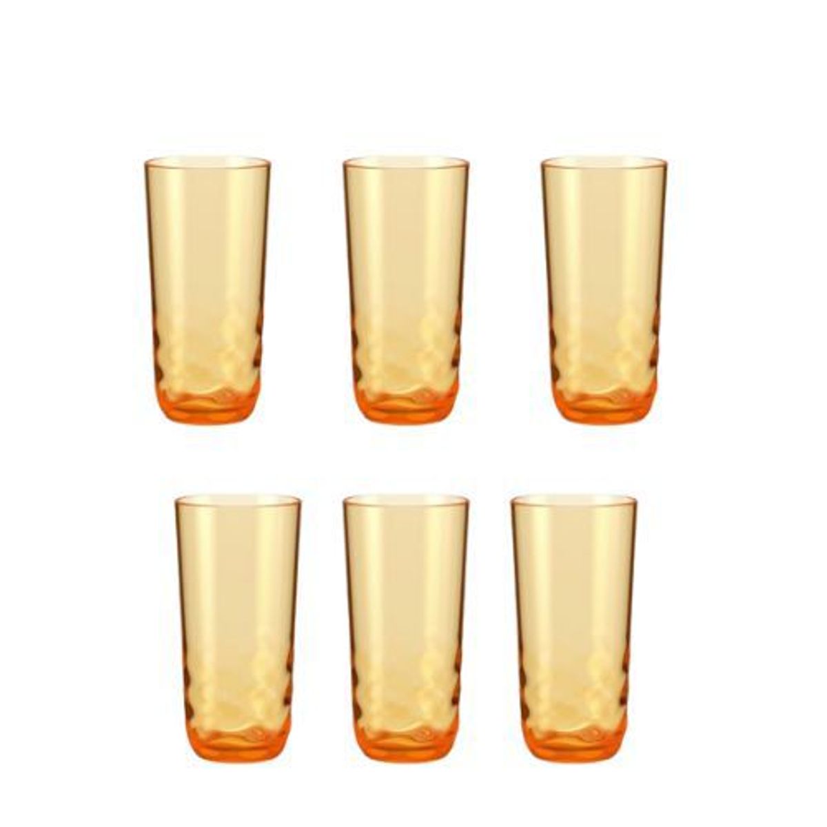 COZA - Set x 6 Vasos Acrílico 350ml Coza Wave Naranja