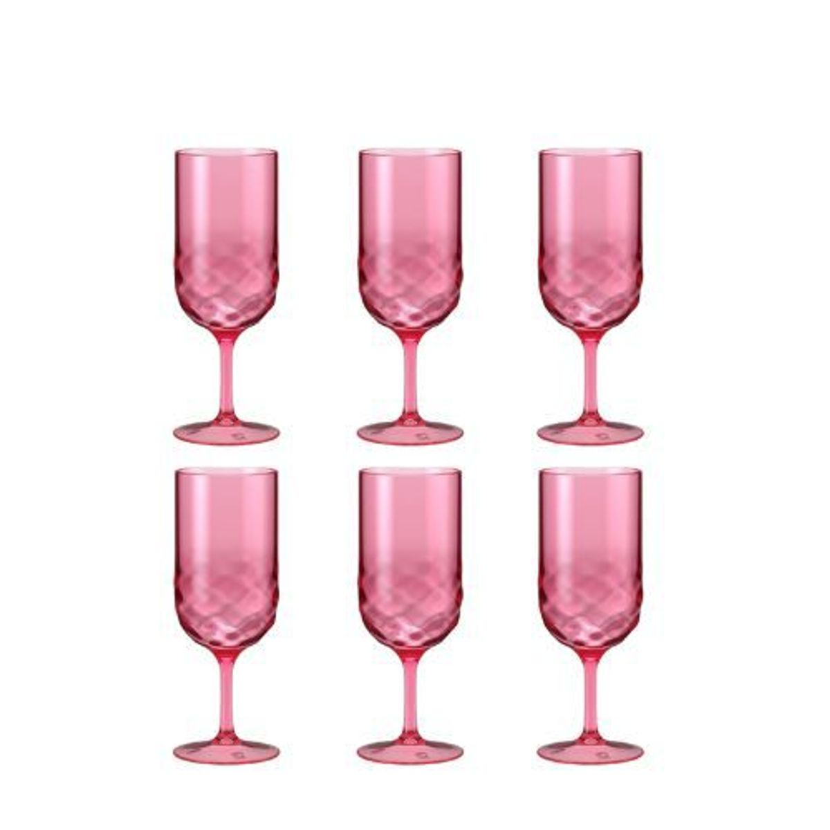 COZA - Set x6 Copas Acrílico 350ml Coza Wave Rosa