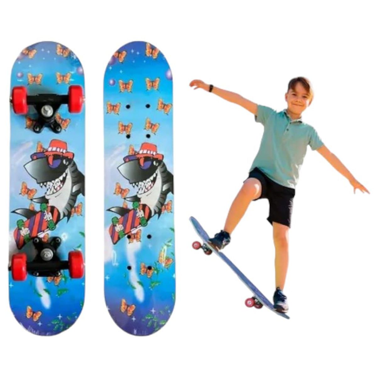 OEM - Patinetas Patineta Skate Infantil 4 Ruedas 43cm