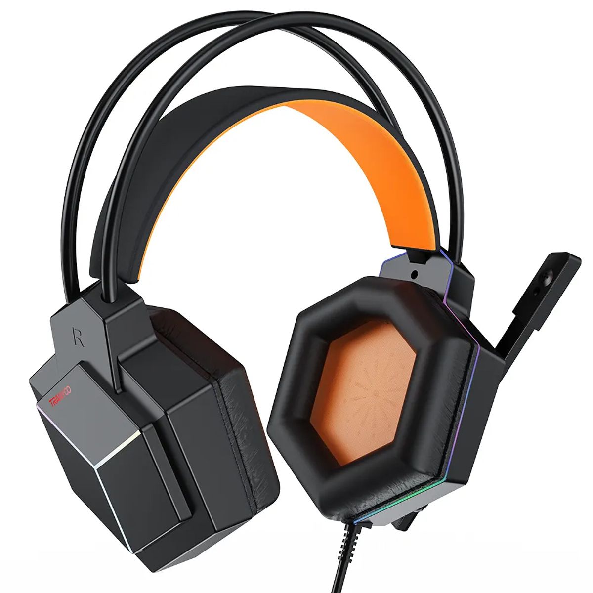 TRANYOO - Audífonos Para PC Gamer con Luz LED RGB + Micrófono Tranyoo T-H4