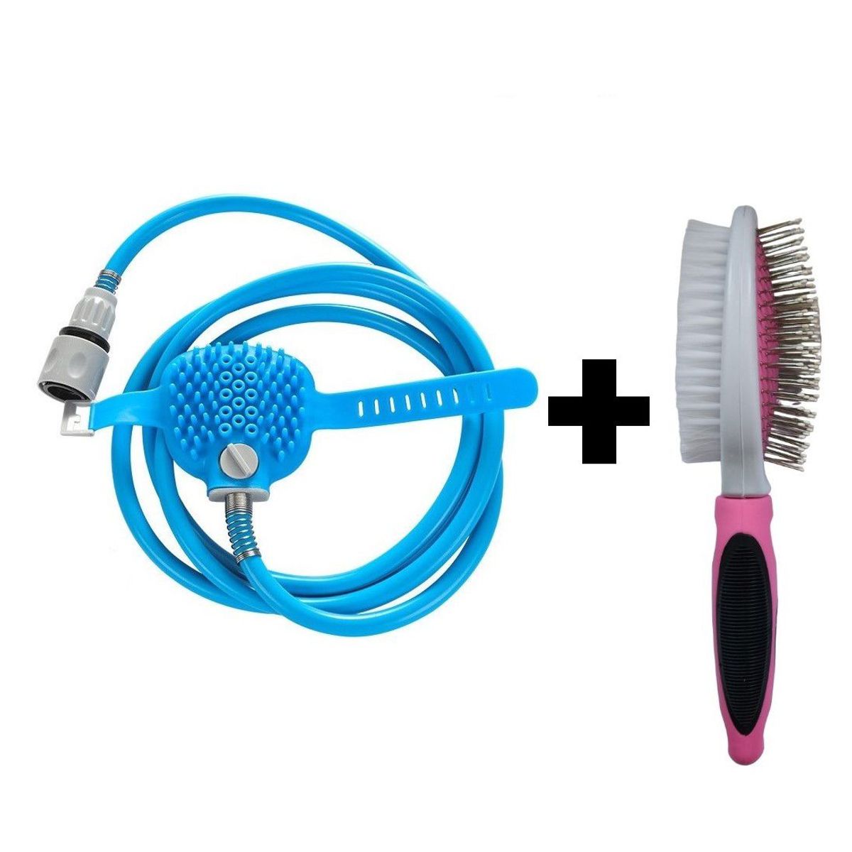 GENERICO - Kit Manguera y peine rosado