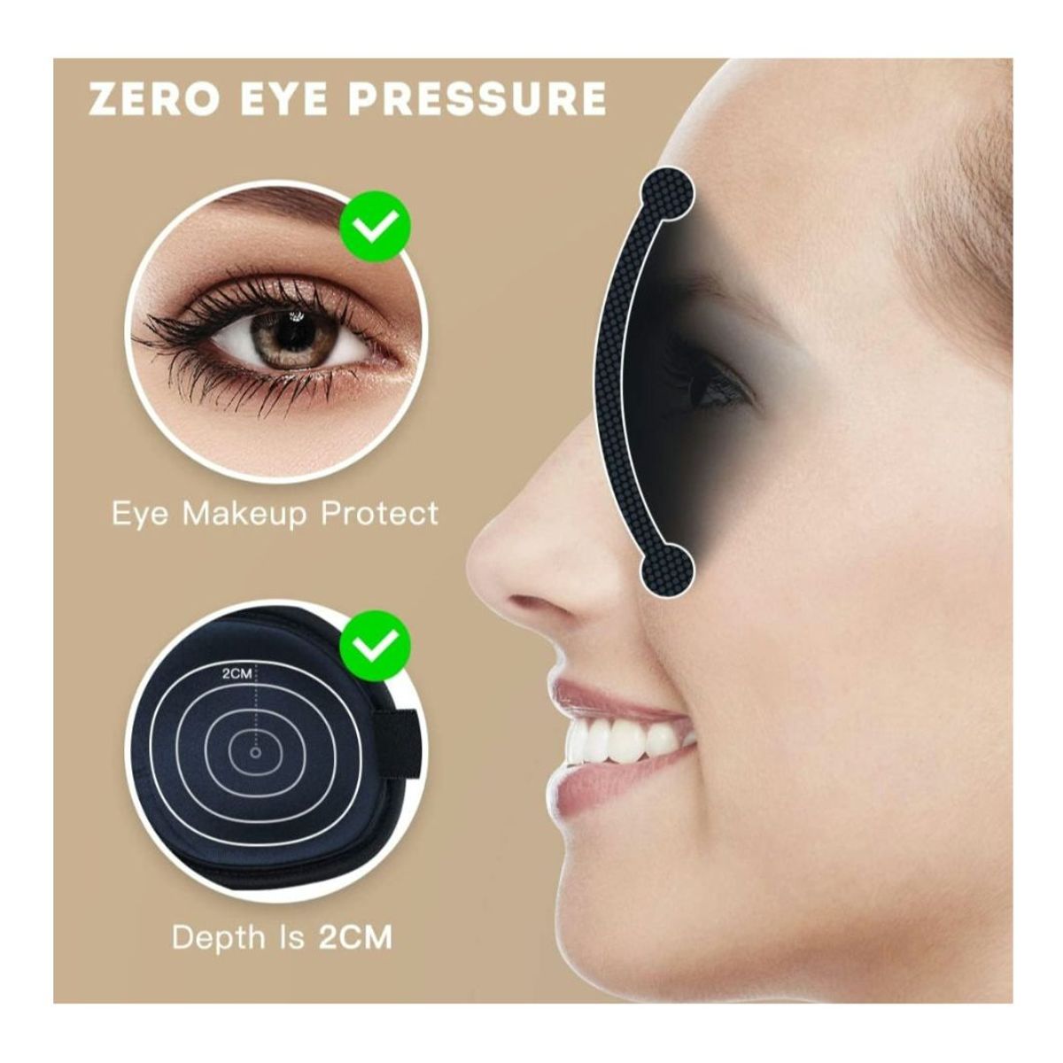 GENERICO - Antifaz Mascara para dormir Unisex Liviano Contorno 3D Animal Print - YOUIGE