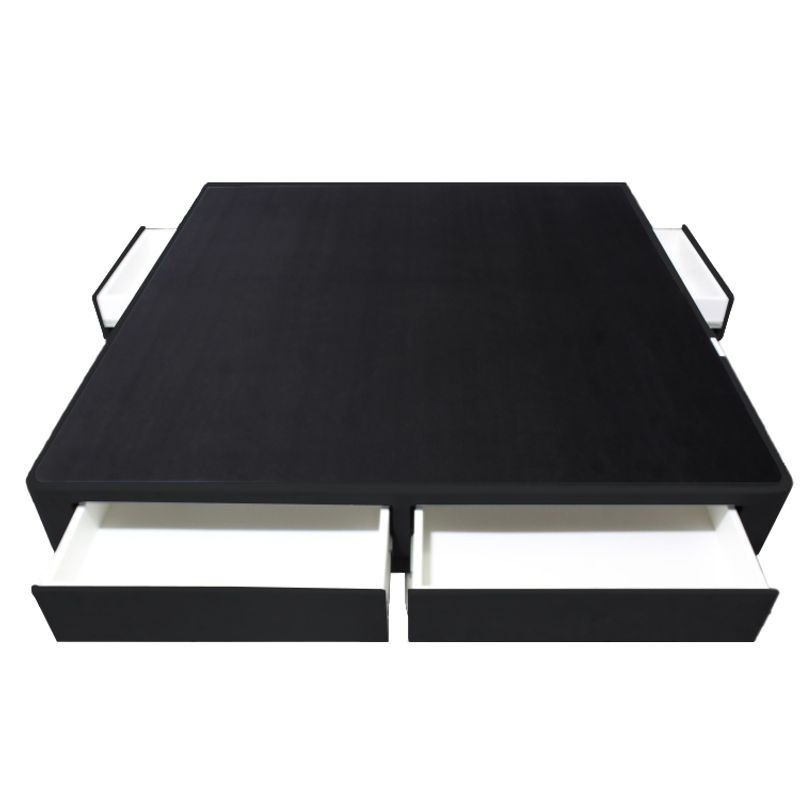 BARAKA HOME - Base de Cama Wels 4 Cajones King Europeo - Negro