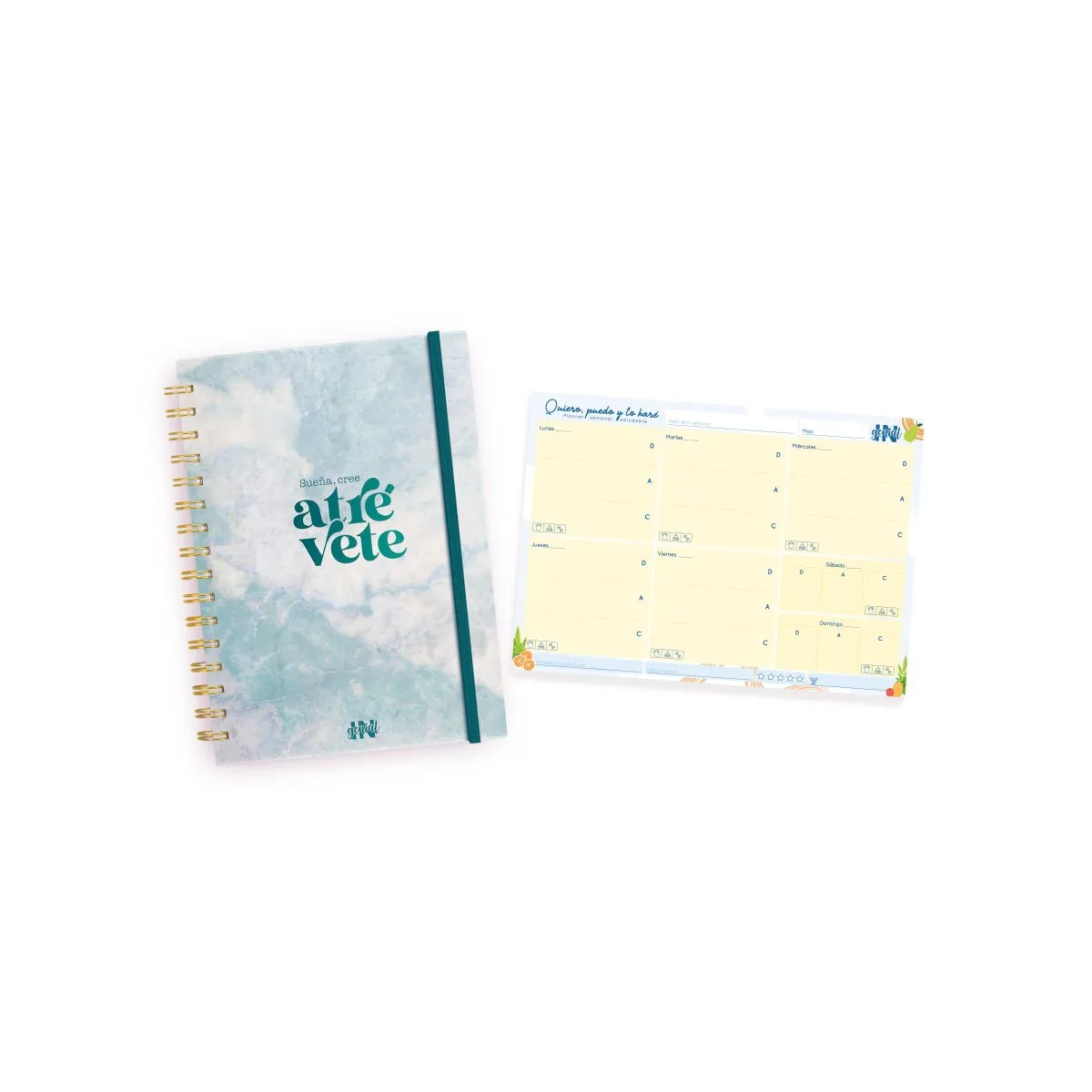 INGENIAL - Pack Ingenial Cree agenda diaria infinita  planner saludable