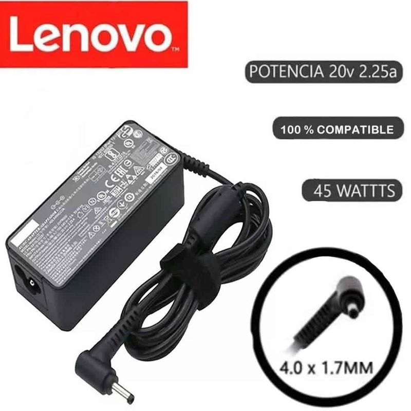 GENERICO - CARGADOR GENERICO LENOVO 20V 225A - PUNTA FINA 45W