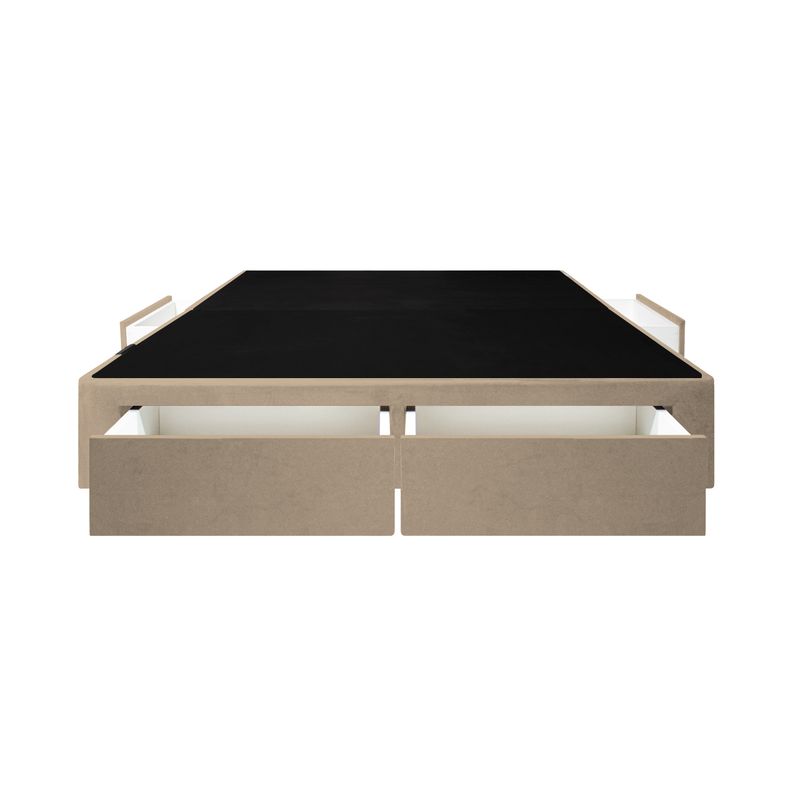 BARAKA HOME - Base de Cama Wels 4 Cajones King Europeo - Beige Claro