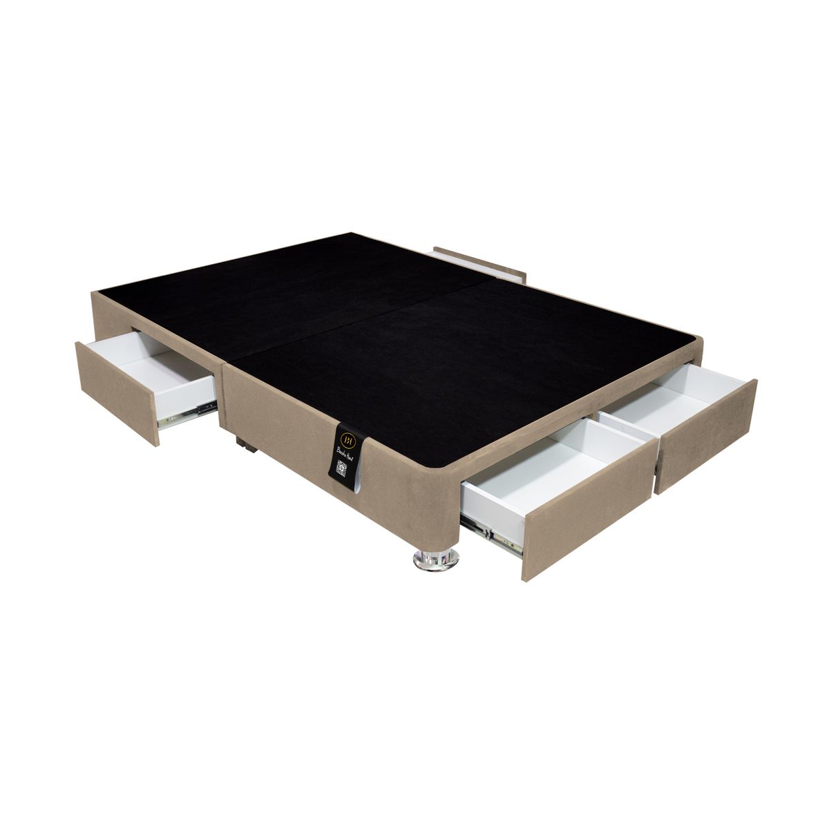 BARAKA HOME - Base de Cama Wels 4 Cajones King Europeo - Beige Claro